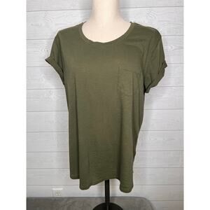 a.n.a A New Approach Olive Green Short Sleeve Top | Size XL